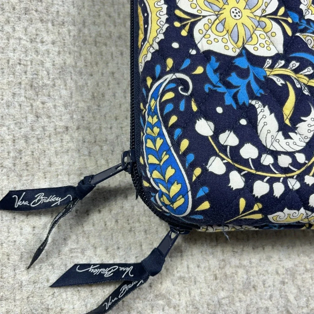 Vera‎ Bradley Ellie Blue Hard Shell Case Kindle iPad Tablet Crossbody w/ Strap